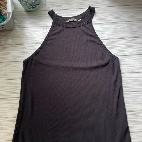 Athleta black ribbed high neck tank top women’s size xs - Picture 8 of 10